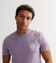 New Look Lilac Check Daisy Crew Neck Short Sleeve T-Shirt
